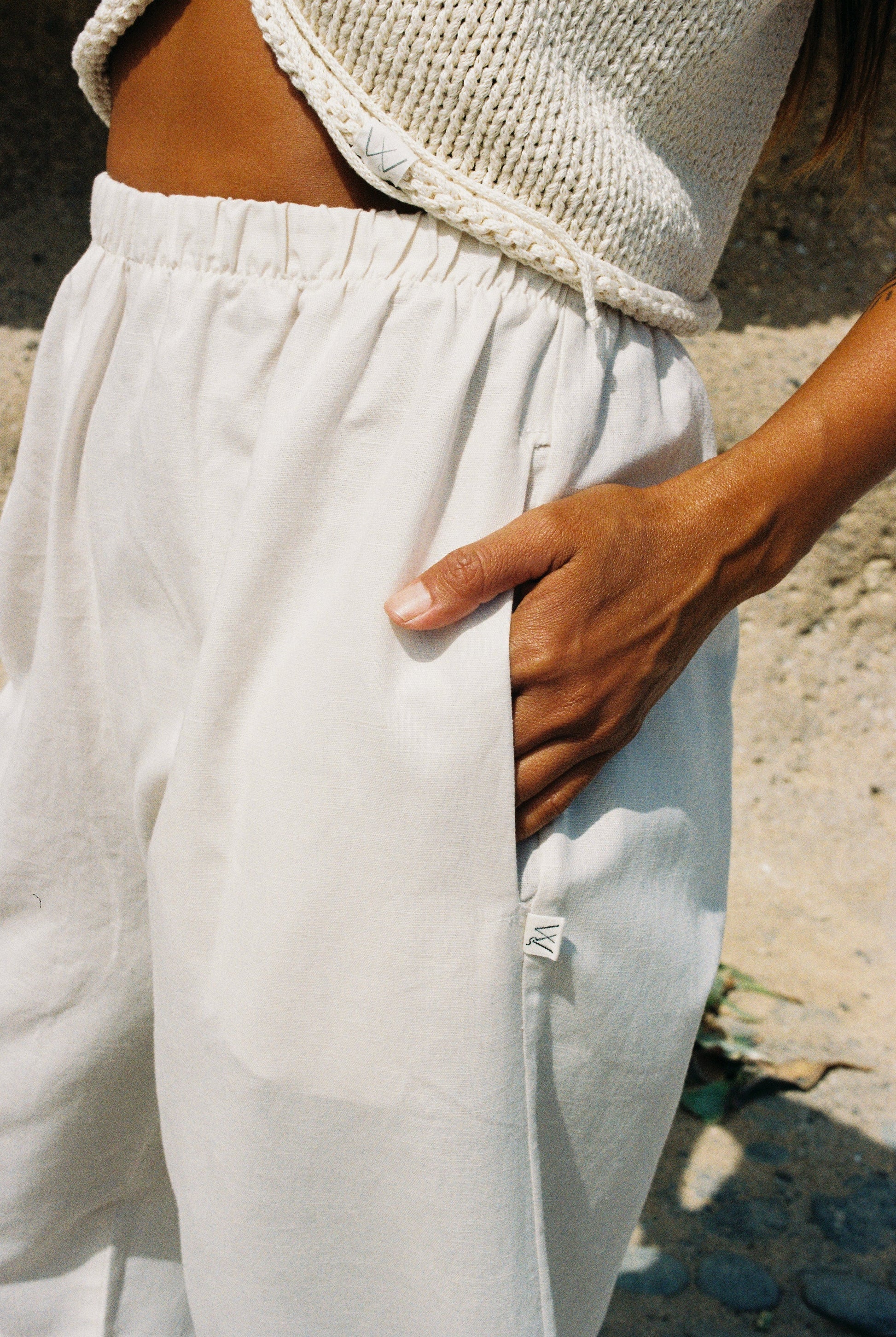 MIA Moda Regenerativa pantalones largos M / natural / Sin bordar Pantalón Siembra