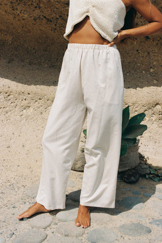 MIA Moda Regenerativa pantalones largos S / natural / Sin bordar Pantalón Siembra