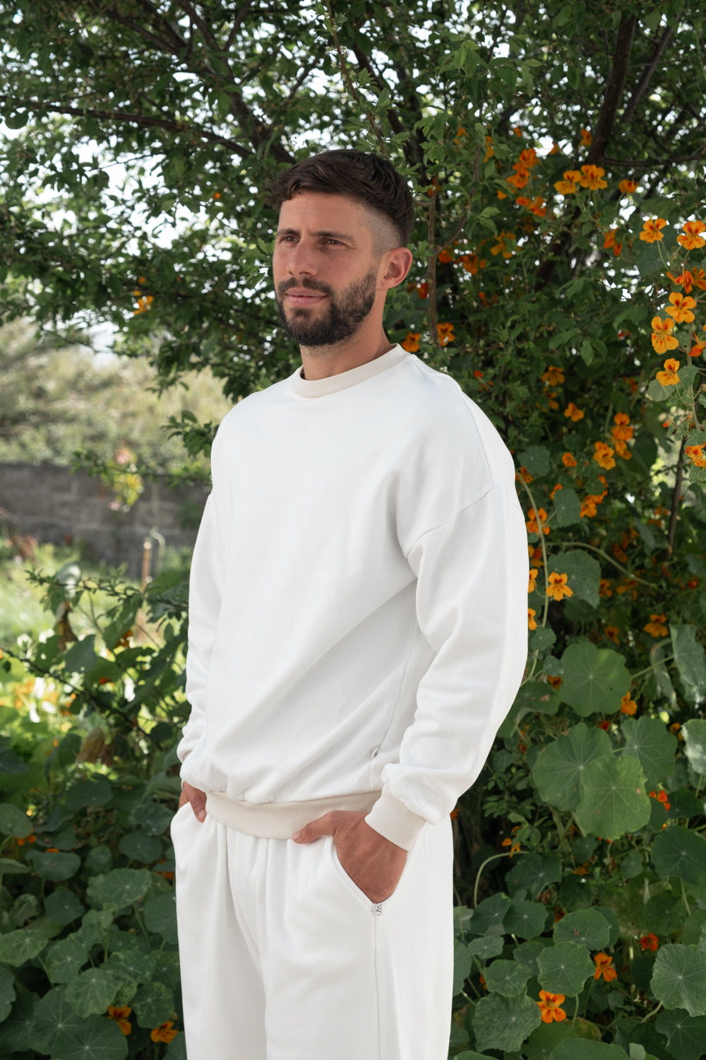 MIA Moda Regenerativa Suéter M Suéter Vida Unisex - blanco