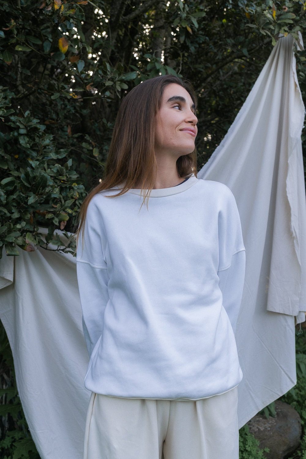 MIA Moda Regenerativa Suéter S Suéter Vida Unisex - blanco