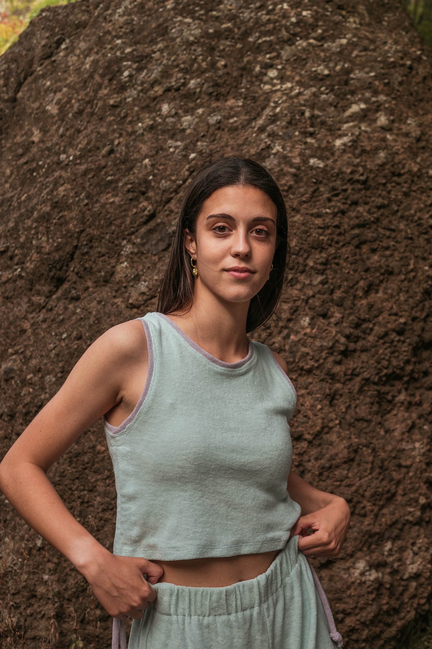 MIA Moda Regenerativa Tops S Top Terry - agua