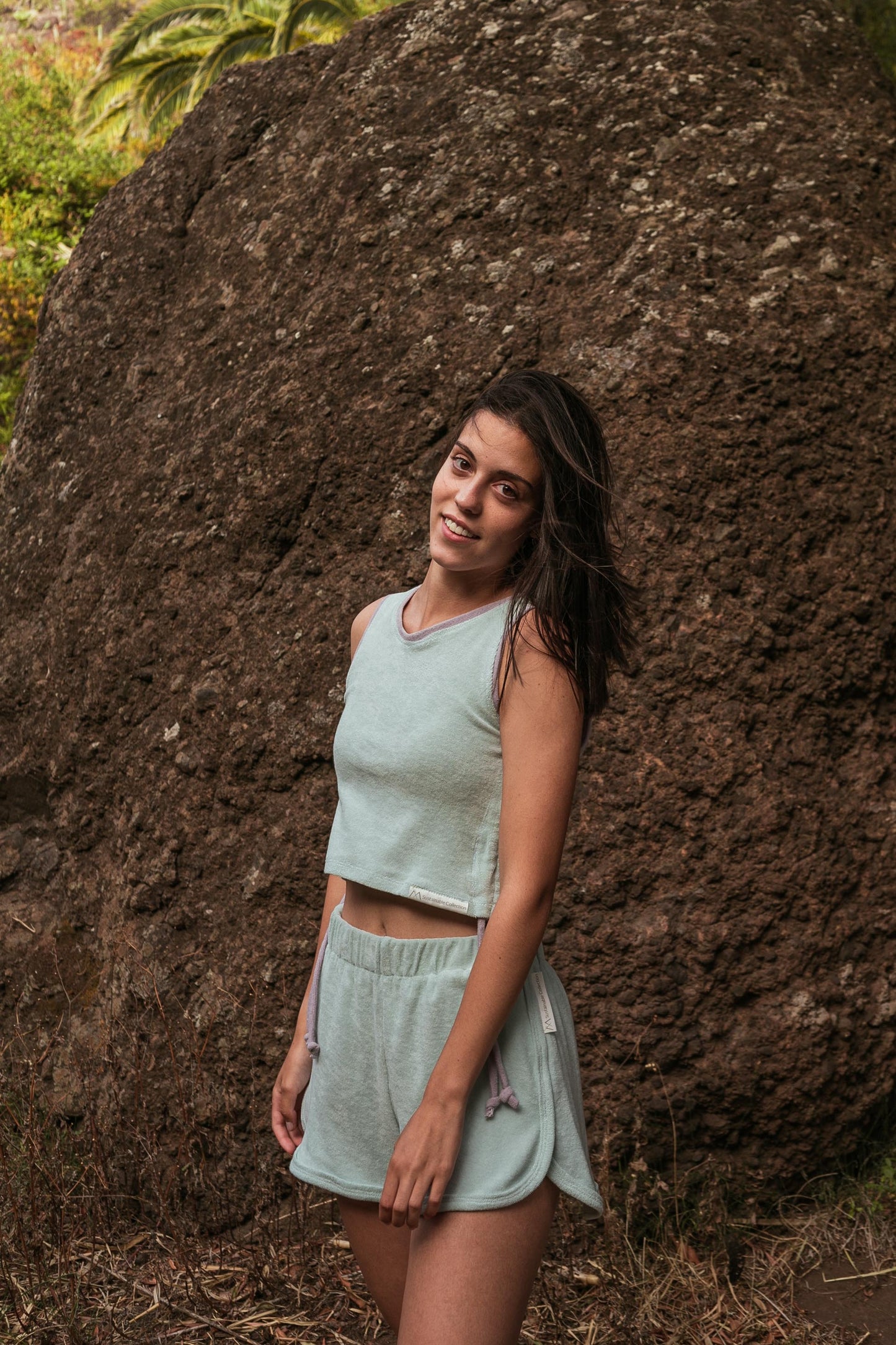 MIA Moda Regenerativa Tops Top Terry - agua