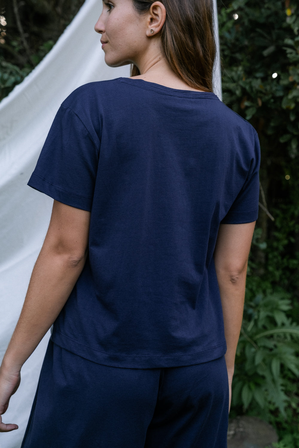 MIA Moda Regenerativa Camisetas L Camiseta Esencial mujer - azul