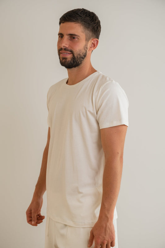 MIA Moda Regenerativa Camisetas S Camiseta Esencial hombre - natural