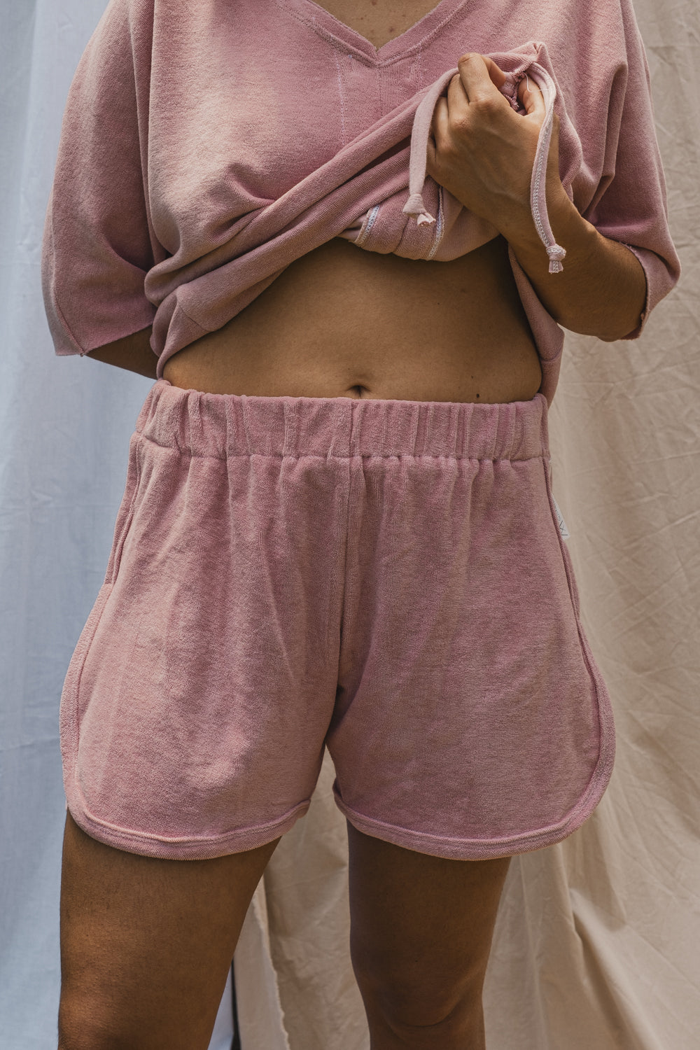 MIA Moda Regenerativa Pantalones cortos M / rosa Short Casual - terry