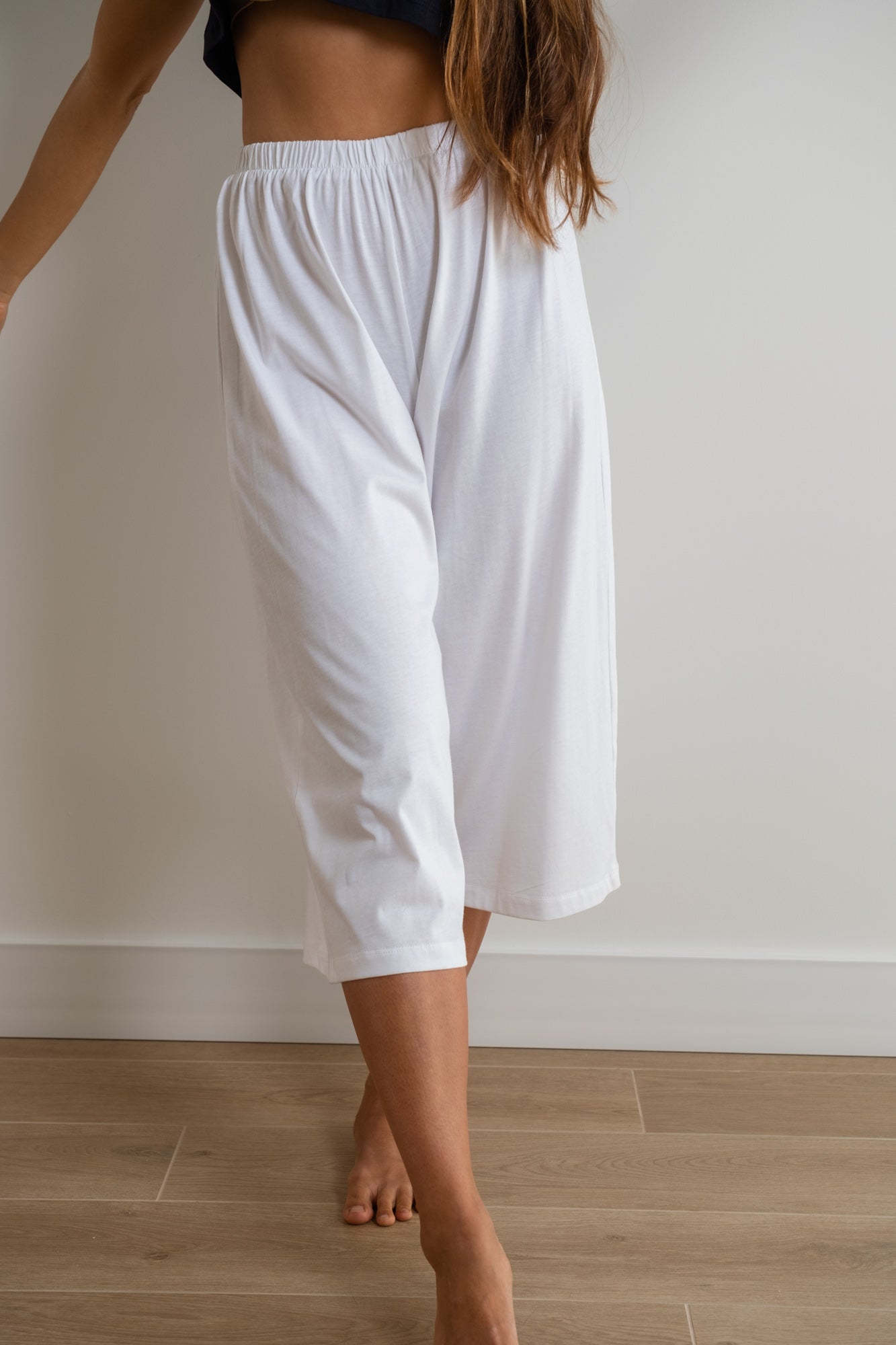 MIA Moda Regenerativa Pantalones midi L Pantalón Fluye midi - blanco